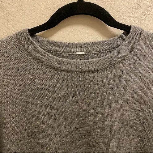 Lululemon  Grey Speckled Merino Wool Yogi Crew Sweater Size 8