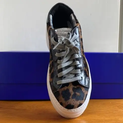 P448 NIB Leopard Print Platform Sneakers Size EU 36