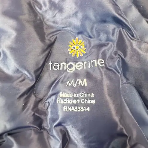 Tangerine Vest Womens Medium Navy Blue Quilted Full Zipper Sleeveless Outdoors