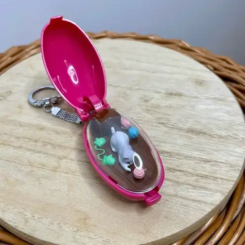 Takara Keychain Mainspring Pocket Critter Used Retro Japan I Love My Cat Works! - Image 3