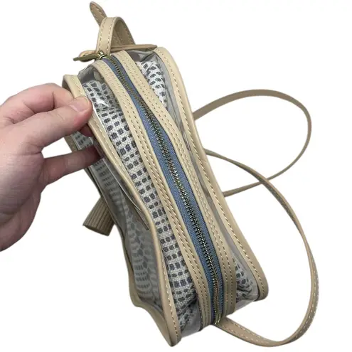 Spartina 449 Clear Stadium Crossbody Bag With Blue Cane Bag Zip Insert