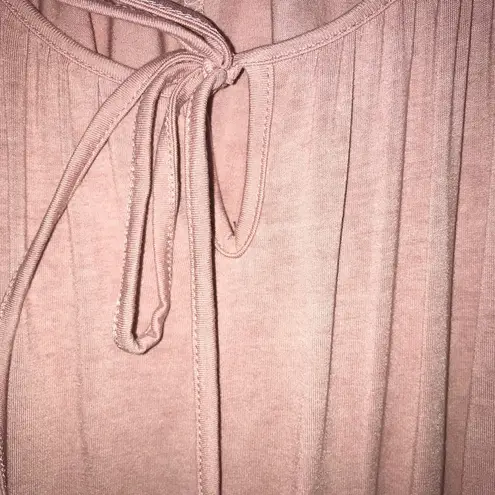 Vision USA Top Rose Pink Bell Sleeve Blouse Sz 2X EUC Local Boutique Keyhole Tie