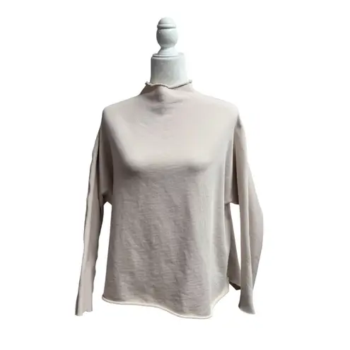 Frank & Eileen Effie Long Sleeve Funnel Neck Capelet Triple Fleece Small S