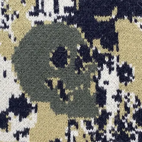 New Anatomie Winona Skull Printed Knit Sweater Sz S