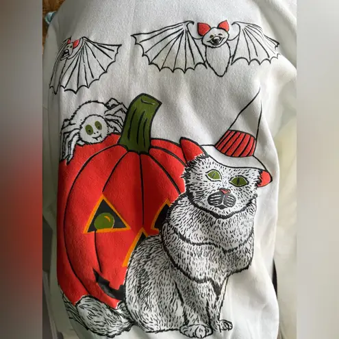 Vintage 90s NOS Halloween pumpkin cats glow