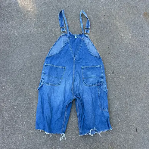 Lee Vintage  Cutoff Overalls Shortalls Faded Worn In Farm Cottage Fits womens LG
