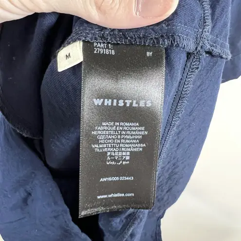 Whistles classic Tunic Pleat Front Pocket Short dress Dark Blue Collared Medium