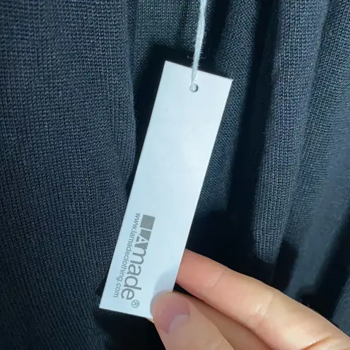 LA Made one button black draping cardigan size XS