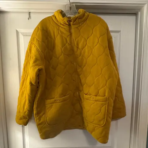 Onion Quilted Boyfriend Jacket in Golden Yellow, Size XL New with Tag SOO Yellow