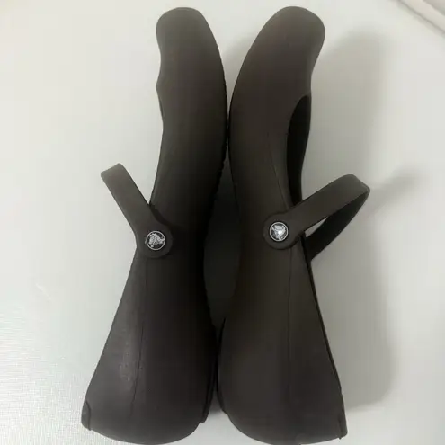 Crocs  Maryjane’s Women’s 10 Brown Alice Work Flats Ballet Comfort Minimalist