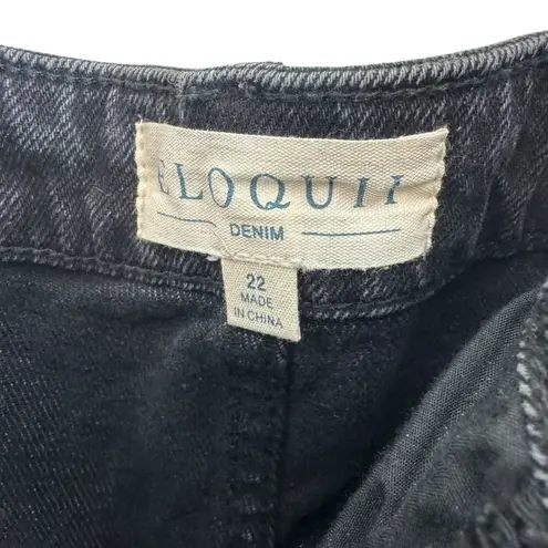 Eloquii Denim Black Cotton Barrel Leg High Rise Ankle Cargo Jeans Size 22 - Image 9