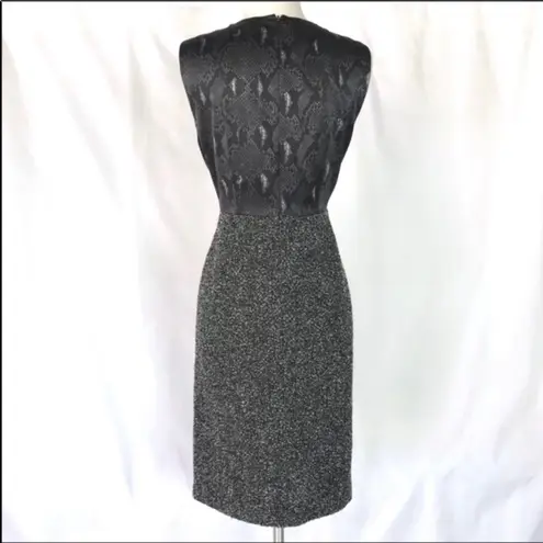 Elie Tahari Virgin Wool Tweed Sheath Dress