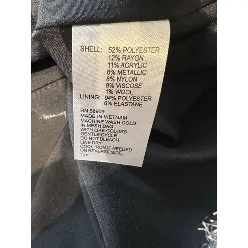 Alex Marie Samantha Tinsel Mini Skirt Size 12 Silver Metallic Zipper Sparkle