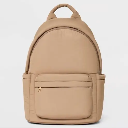 A New Day  Taupe Puff Dome Backpack