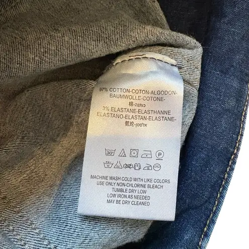 Free People Modern Femme Denim Corset Mini Skirt, Sz 2 Blue