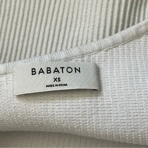 Babaton One Shoulder Crop Tank sculpt knit womens White (xsmall) going out party