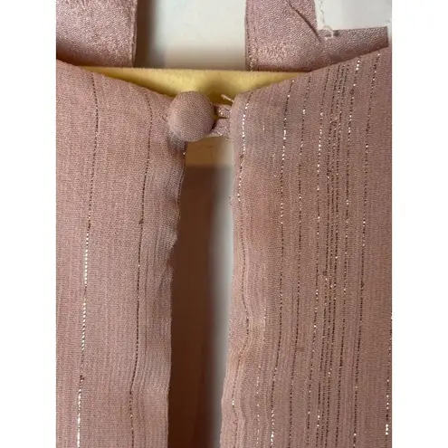 superdown  Pink Dusty Rose Long Sleeve Tamara Open‎ Front Romper Size M NWT thumbnail 6