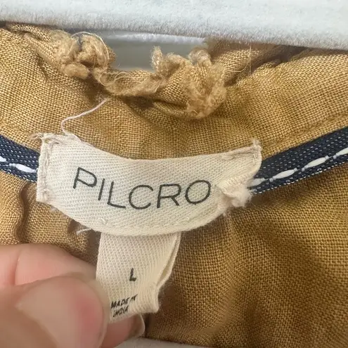 Pilcro Anthropologie Tavi Linen Tank Tan Size L