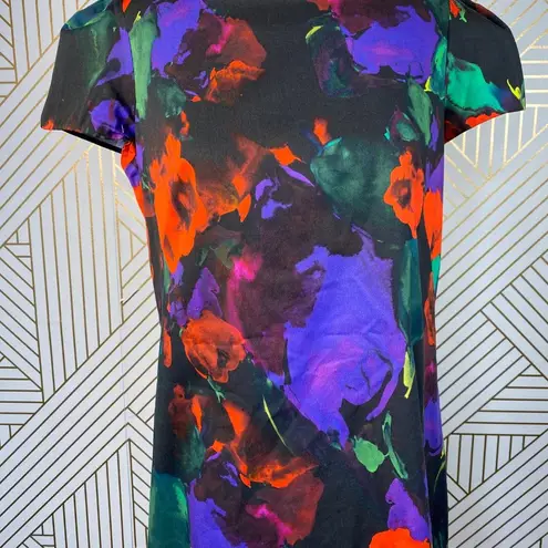 Milly  of New York Abstract Painterly Floral Dress