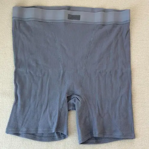 SKIMS Cotton Rib Boxer in Slate, Size Large