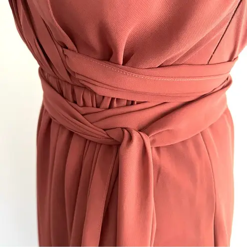 Revelry Eliza Chiffon Rosewood Pink Mauve Bridesmaids Prom Full Length Dress 2