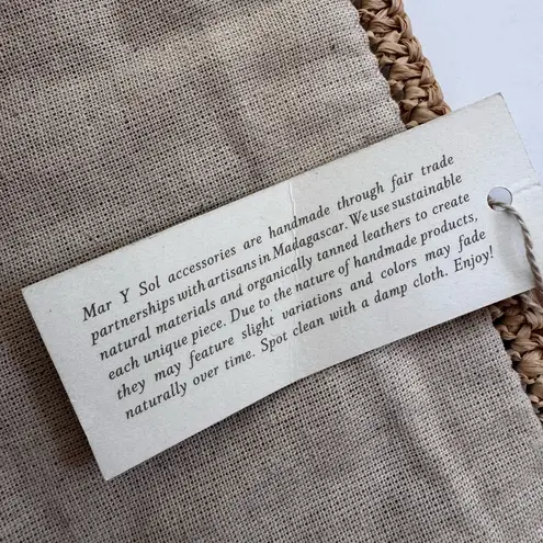 NWT Mar Y Sol Montauk Straw Large Tote in Sunflower Tan