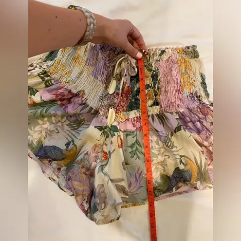 ZARA  - Linen Blend Multi-Colored Floral Shorts