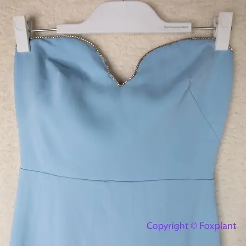 Monique Lhuillier ML Strapless Sweetheart Dress blue, size 4