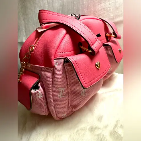 Juicy Couture NEW  Glitter Pink White Bowler Bag