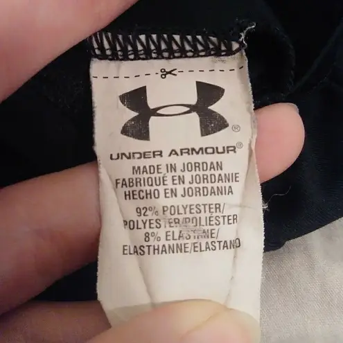 Under Armour  Black Fitted Athletic Running Shirt