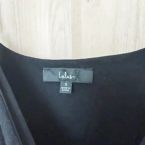 Lulus  Black Spaghetti Strap Twist Front Maxi Dress Size S