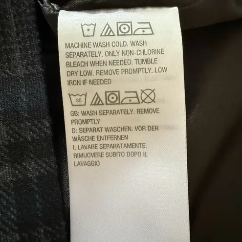 Susan Graver Double-Breasted Blazer Sz 12 Gray & Navy Plaid Office Career Staple