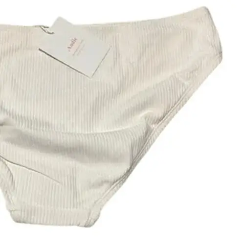 ANDIE NWT Swim The Bikini Rib Bottom Medium Coverage Low Rise XL Coco White - Image 7