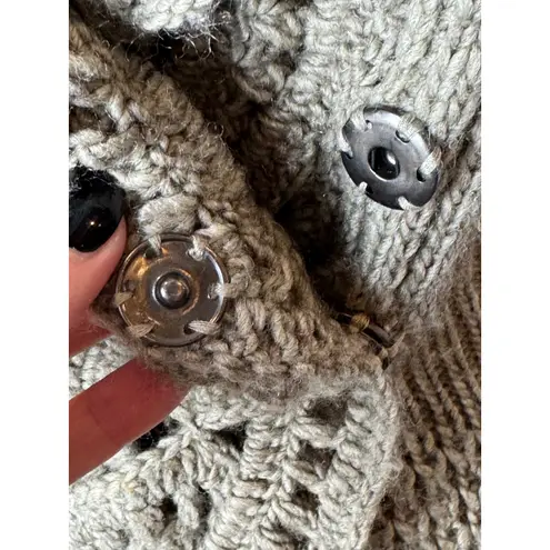 NorthStyle Sweater Women Small Tan Wool Blend Knit Shawl Collar Long Cardigan