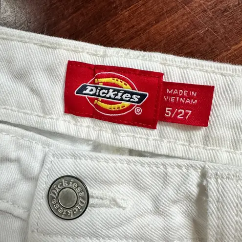 Dickies Carpenter Jeans White Cargo Pants Straight Leg Women's Size Small 5 /27