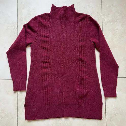 H by Halston NWOT Burgundy Long Turtleneck Sweater Size S
