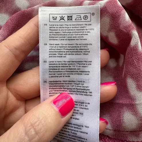 Maje Rivole Imprime Asymmetrical Midi Dress Size Small