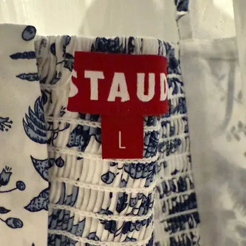 BNwT Staud Blue and White Federico Toile Tank Top Size Large