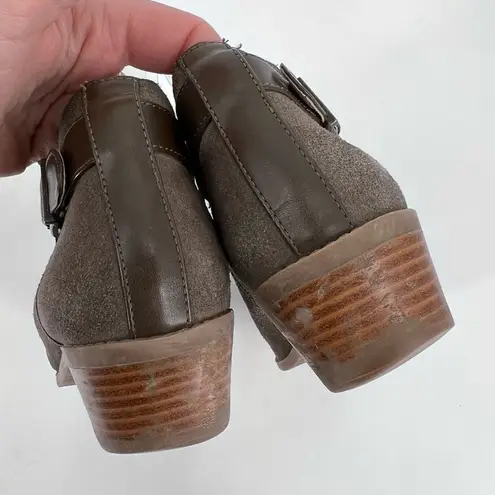 Vionic Women's Suede Leather Side Zip Buckle Slip-On Ankle Booties Taupe Size 8