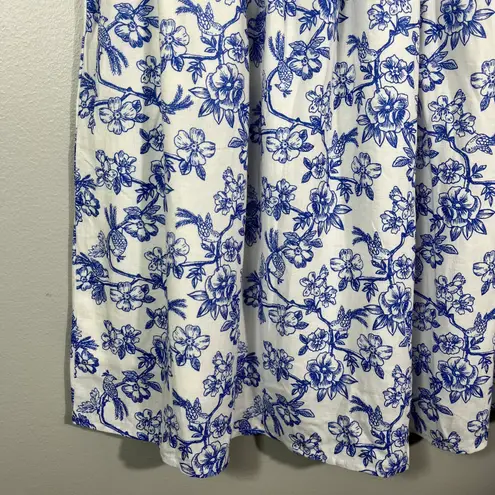 Matilda Jane Bluebird Belted Retro Floral Cap Sleeve Midi Dress Size 8 Belted