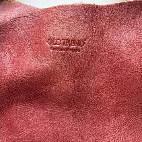 Old Trend Modern Vintage Women's Genuine Leather Dip Dye Tote in Cognac Brown