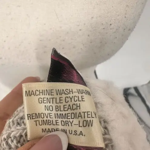 Sugarbird Vintage Sweater Vest Women's Size medium Beige Acrylic/Wool Lining