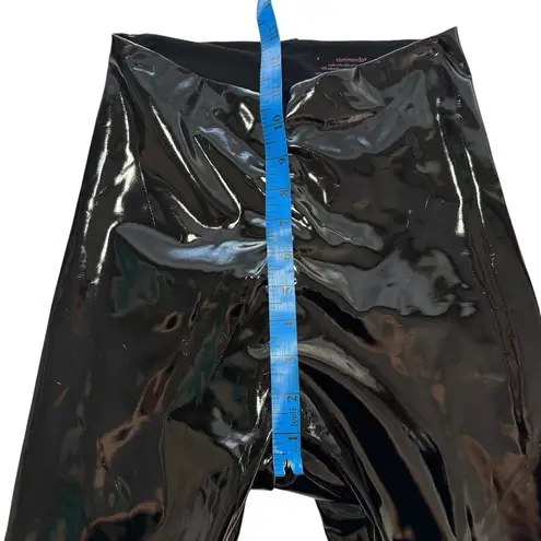 Commando Faux Patent Leather Legging Shiny Raw Hem Compression Fitted Small S