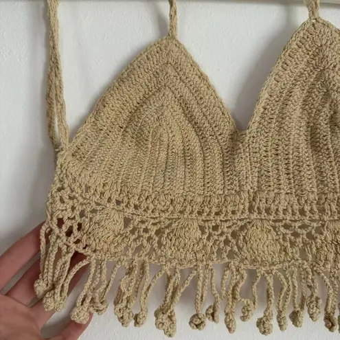 Unique Vintage Vintage crochet bra top