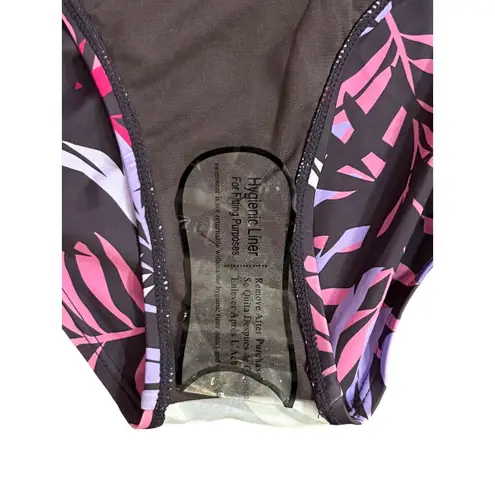 Eddie Bauer Swimsuit Womens XXL NEW One Piece Tropical Ruched UPF 50 Summer