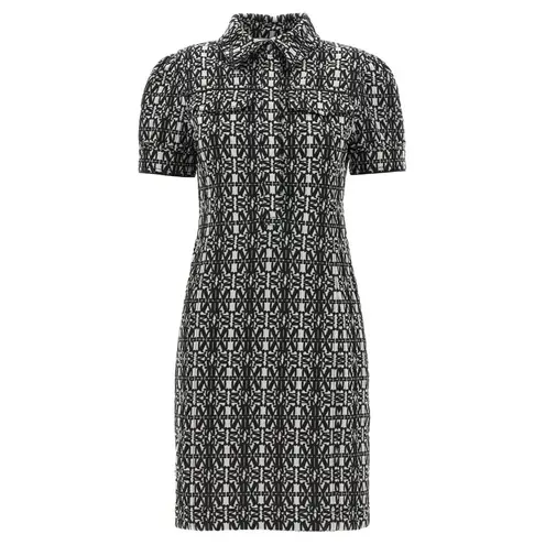 Max Mara Dress Cesy Jacquard Monogram Print Mini Shirt Dress SIze XS/2