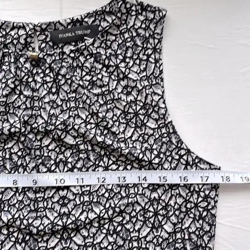 Ivanka Trump Black and White Sleeveless Blouse