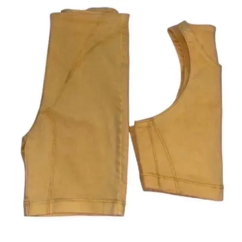 ZARA  Orange Denim Crop Top/Biker Short
Set(Size Small)