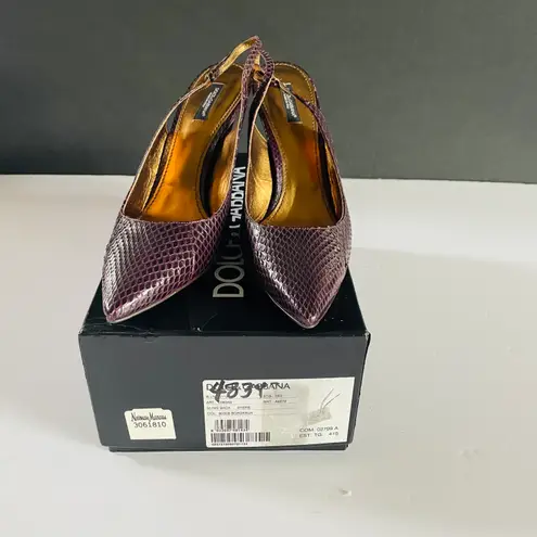 Dolce & Gabbana Brand New Slingback Heels Ayers Sz 11.5 (41.5) Italy
