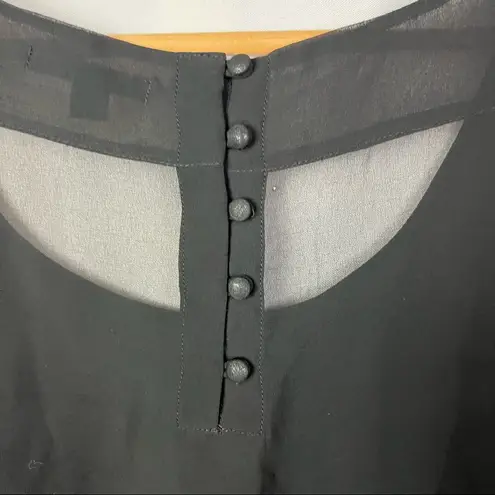 American Eagle  AEO Y2K Black Layered Short Sleeve Blouse M